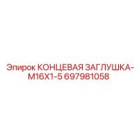 697981058 КОНЦЕВАЯ ЗАГЛУШКА-M16X1-5 Epiroc