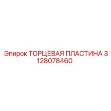 3128078460 ТОРЦЕВАЯ ПЛАСТИНА Epiroc