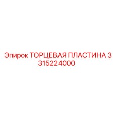 3315224000 ТОРЦЕВАЯ ПЛАСТИНА Epiroc