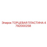 4792000258 ТОРЦЕВАЯ ПЛАСТИНА Эпирок