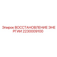 2230009100 ВОССТАНОВЛЕНИЕ ЭНЕРГИИ Epiroc