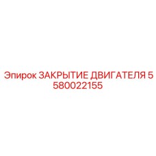 5580022155 ЗАКРЫТИЕ ДВИГАТЕЛЯ Epiroc