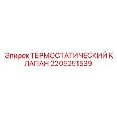 2205251539 ТЕРМОСТАТИЧЕСКИЙ КЛАПАН Epiroc