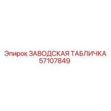 57107849 ЗАВОДСКАЯ ТАБЛИЧКА Epiroc