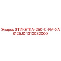 1310032000 ЭТИКЕТКА-250-C-FM-XAS125JD Epiroc
