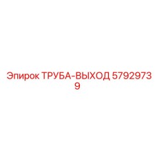 57929739 ТРУБА-ВЫХОД Epiroc