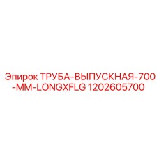1202605700 ТРУБА-ВЫПУСКНАЯ-700-MM-LONGXFLG Epiroc
