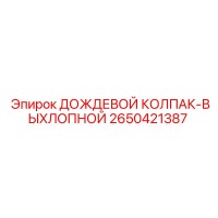 2650421387 ДОЖДЕВОЙ КОЛПАК-ВЫХЛОПНОЙ Epiroc