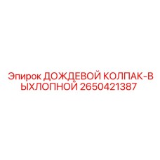 2650421387 ДОЖДЕВОЙ КОЛПАК-ВЫХЛОПНОЙ Epiroc