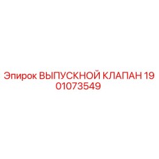1901073549 ВЫПУСКНОЙ КЛАПАН Epiroc