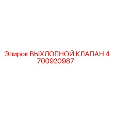 4700920987 ВЫХЛОПНОЙ КЛАПАН Epiroc
