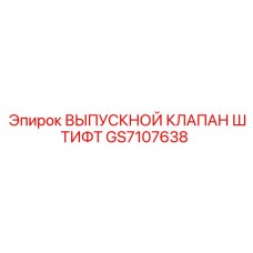 GS7107638 ВЫПУСКНОЙ КЛАПАН ШТИФТ Epiroc