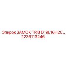 2236113246 ЗАМОК TRI8 D19L16H20 Epiroc