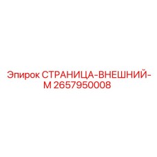 2657950008 СТРАНИЦА-ВНЕШНИЙ-M Epiroc