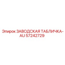57242729 ЗАВОДСКАЯ ТАБЛИЧКА-AU от Epiroc