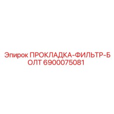 6900075081 ПРОКЛАДКА-ФИЛЬТР-БОЛТ Epiroc