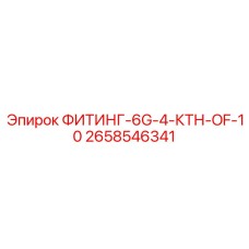 2658546341 ФИТИНГ-6G-4-КТН-OF-10 Epiroc
