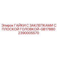 2390005570 ГАЙКИ С ЗАКЛЕПКАМИ С ПЛОСКОЙ ГОЛОВКОЙ-GB17880 Epiroc