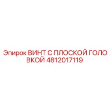 4812017119 ВИНТ С ПЛОСКОЙ ГОЛОВКОЙ Epiroc
