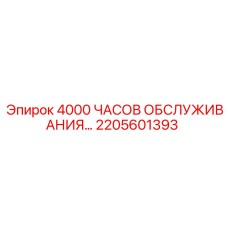 2205601393 4000 ЧАСОВ ОБСЛУЖИВАНИЯ… Epiroc