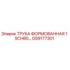 GS9177301 - ТРУБА ФОРМОВАННАЯ 1 SCH80 - Epiroc