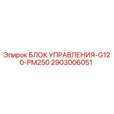 2903006051 БЛОК УПРАВЛЕНИЯ-G120-PM250 Epiroc