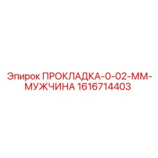 1616714403 ПРОКЛАДКА-0-02-ММ-МУЖЧИНА Epiroc