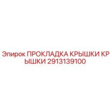 2913139100 ПРОКЛАДКА КРЫШКИ КРЫШКИ Epiroc