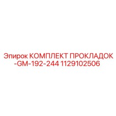 1129102506 КОМПЛЕКТ ПРОКЛАДОК-GM-192-244 Эпирок