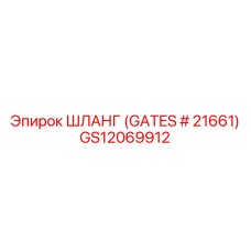 GS12069912 ШЛАНГ (GATES # 21661) Epiroc