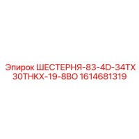 1614681319 ШЕСТЕРНЯ-83-4D-34TX30THKX-19-8BO Epiroc