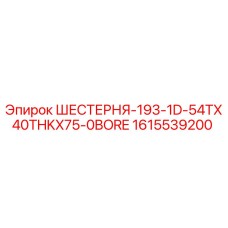 1615539200 ШЕСТЕРНЯ-193-1D-54TX40THKX75-0BORE - Epiroc