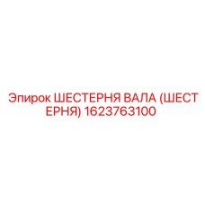 1623763100 ШЕСТЕРНЯ ВАЛА (ШЕСТЕРНЯ) Epiroc