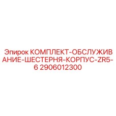 2906012300 КОМПЛЕКТ-ОБСЛУЖИВАНИЕ-ШЕСТЕРНЯ-КОРПУС-ZR5-6 Epiroc