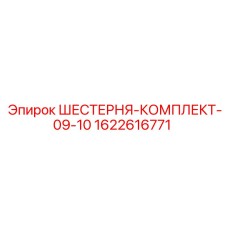 1622616771 ШЕСТЕРНЯ-КОМПЛЕКТ-09-10 Epiroc