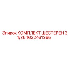 1622461365 КОМПЛЕКТ ШЕСТЕРЕН 31/39 Epiroc