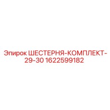 1622599182 ШЕСТЕРНЯ-КОМПЛЕКТ-29-30 Epiroc