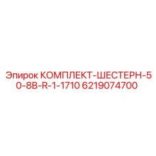 6219074700 КОМПЛЕКТ-ШЕСТЕРН-50-8B-R-1-1710 Epiroc