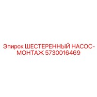 5730016469 ШЕСТЕРЕННЫЙ НАСОС-МОНТАЖ Epiroc