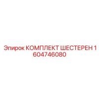 1604746080 КОМПЛЕКТ ШЕСТЕРЕН Epiroc