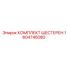 Комплект шестерен для техники Epiroc 1604746080