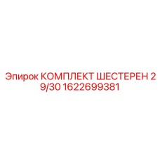 1622699381 КОМПЛЕКТ ШЕСТЕРЕН 29/30 Epiroc