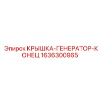 1636300965 КРЫШКА-ГЕНЕРАТОР-КОНЕЦ Epiroc
