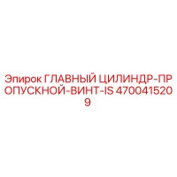 4700415209 ГЛАВНЫЙ ЦИЛИНДР-ПРОПУСКНОЙ-ВИНТ-IS Epiroc