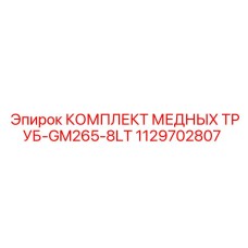 1129702807 КОМПЛЕКТ МЕДНЫХ ТРУБ-GM265-8LT Epiroc