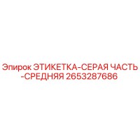 2653287686 ЭТИКЕТКА-СЕРАЯ ЧАСТЬ-СРЕДНЯЯ Epiroc