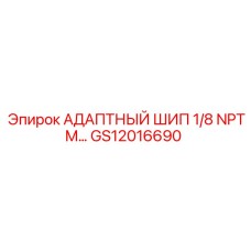 GS12016690 АДАПТНЫЙ ШИП 1/8 NPTM… | Epiroc
