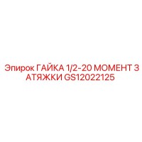GS12022125 ГАЙКА 1/2-20 МОМЕНТ ЗАТЯЖКИ Epiroc