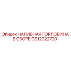 GS12022720 НАЛИВНАЯ ГОРЛОВИНА В СБОРЕ Epiroc