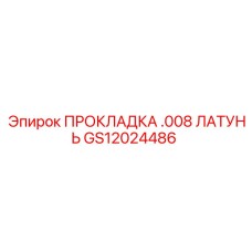 GS12024486 ПРОКЛАДКА .008 ЛАТУНЬ Epiroc
